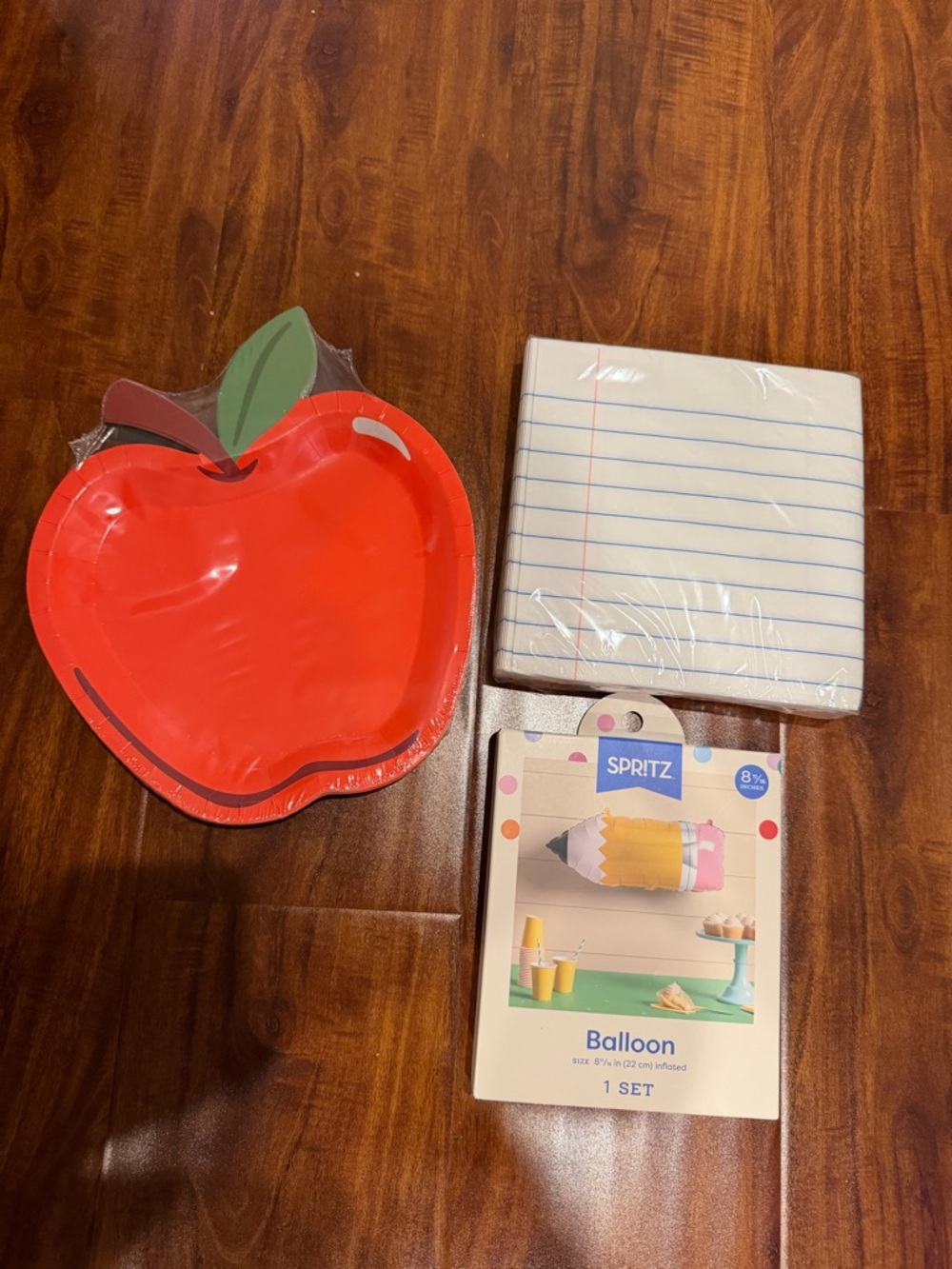 New Target Back to School Breakfast Bundle- balloon, 10 plates, 20 napkins